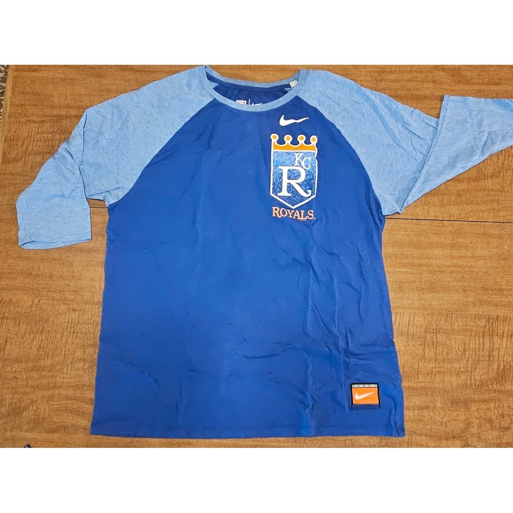 Mens Royals Raglan Blue Baseball Top E23